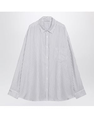 Acne Studios Striped Lyocell Shirt - White