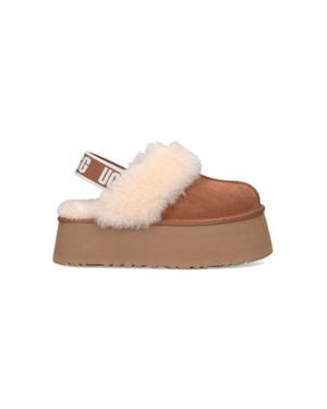 UGG Leather Mini Sandals With Eva Outsole - Natural
