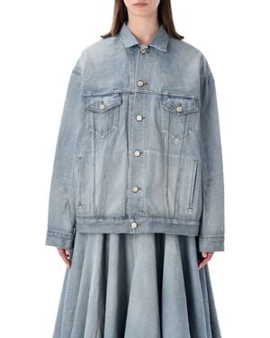 Balenciaga Contemporary Denim Jacket - Blue
