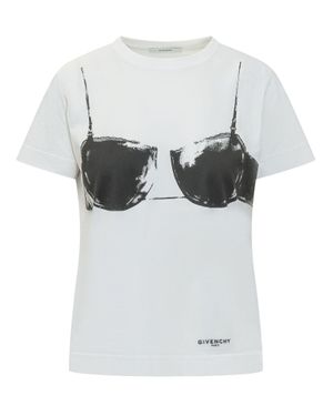 Givenchy Graphic Crew Neck T-Shirt - Gray