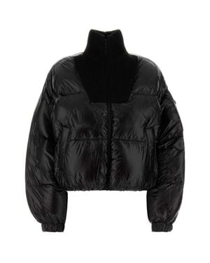 DIESEL Nylon Down Jacket With Quilted Padding And Feather-Down Warmth - Black