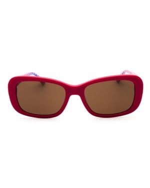 Love Moschino Chic Rectangular Sunglasses - Red