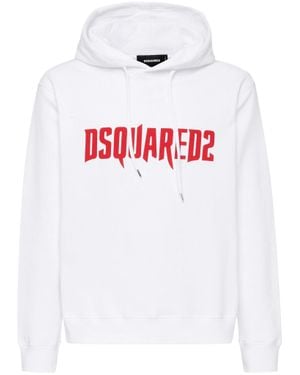 DSquared² Cool Fit Cotton Hoodie For - White