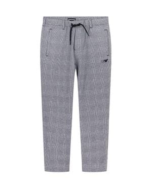 Emporio Armani Mini Stylish Plaid Pants For Kids - Gray