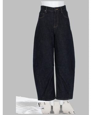Self-Portrait High-Waisted Wide-Leg Jeans - Blue