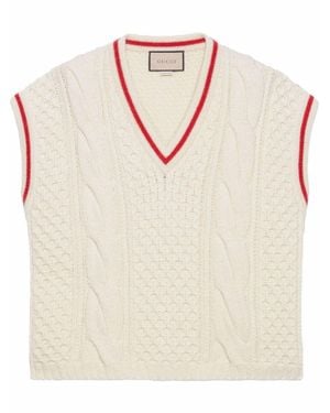 Gucci Ivory Waistcoat For - Natural