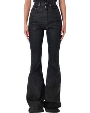 Rick Owens High-Waisted Flared Jeans - Black