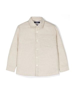 Jacquemus Logo-Embroidered Shirt - White
