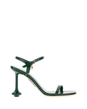 Loewe Dark Leather Toy Sandals - Black