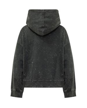Ganni Isoli Cropped Hoodie - Gray