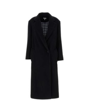 Loewe Inspired Wool-Cashmere Blend Jacket - Black