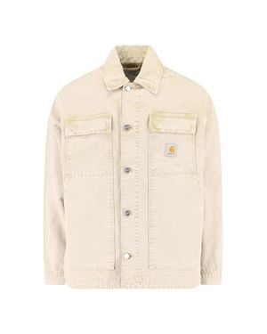 Carhartt 12 Oz Canvas Jacket With Classic Collar - Natural