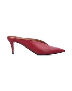 Stella McCartney Brushed Heel Mules - Red