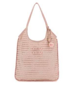 Miu Miu Crochet Ivy Shopping Bag - Pink