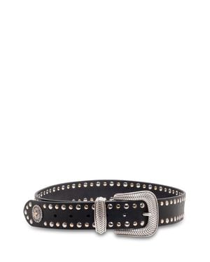 KATE CATE Chic Belt With Decorative Hardware - White