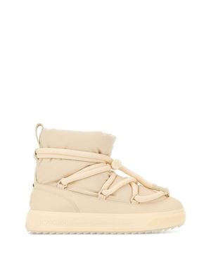 Moncler Altive Fabric Ankle Boots - Natural