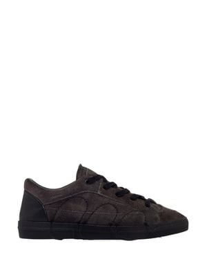 Santha Leather Low-Top Sneakers - Black