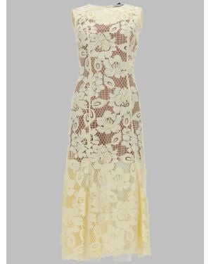 Self-Portrait Floral Lace Midi Dress - White