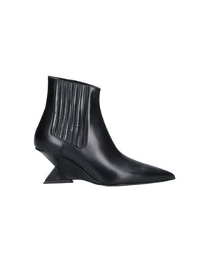 The Attico Sleek Ankle Boots With Sculpted Heel - Black