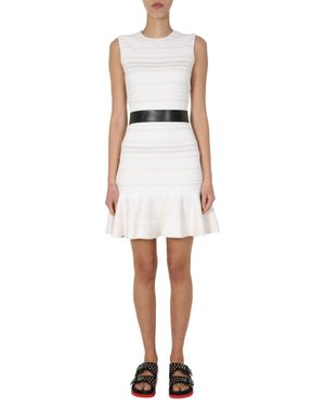 McQueen Knitted Mini Dress - White