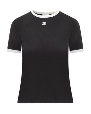 Courreges Signature T-Shirt - Black