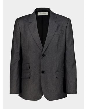 Ami Paris Straight Fit Single-Breasted Jacket - Black