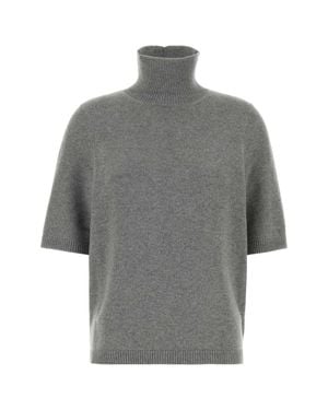 Alaïa Alaia Stretch Cashmere Blend Sweater - Gray