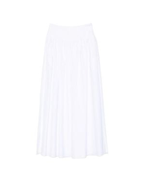 Lardini Gathered Design A-Line Skirt - White