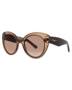 Ferragamo Sf964S Acetate Sunglasses With Gradient Lenses, 54-21-140 - Black