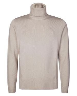 Drumohr Merino Wool Turtleneck Sweater - Gray