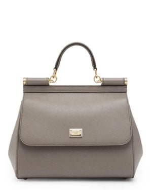 Dolce & Gabbana Handbag Sicily Large Shoulder Bags - Gray