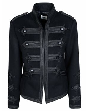 P.A.R.O.S.H. Double-Breasted Double Jacket - Black