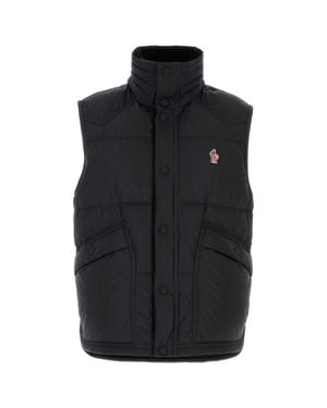Moncler Polyester Sleeveless Evans Down Jacket - Black