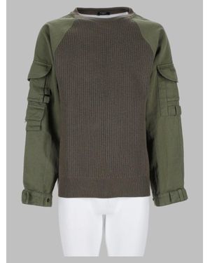 Balmain Iconic Logo Crewneck Sweater - Green