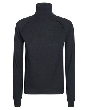 Dondup Slim-Fit Polo-Neck Wool Sweater - Blue