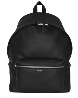 Saint Laurent Signature Embossed Zip Pocket Bag - Black