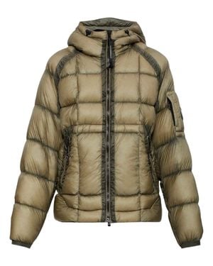 C.P. Company Adjustable Hood Two-Way Zip Utility Coat With Lens Pocket - Green