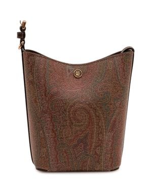 Etro Leather Shoulder Bag - Brown