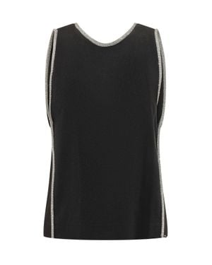 Sportmax Ribbed Mini Tank Top - Black