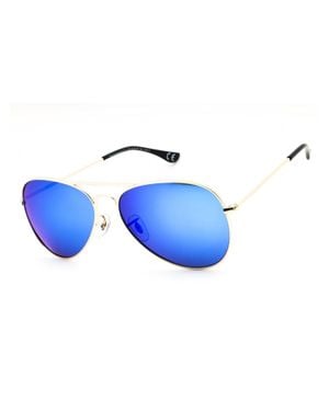 Privé Revaux Commando 2.0/S Metal Aviator Sunglasses - Blue