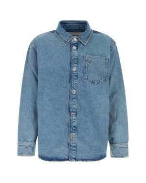 Ami Paris Cotton Overshirt - Blue