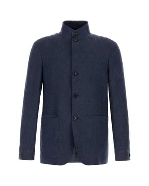 ZEGNA Oasi Lino Chore Jacket - Blue
