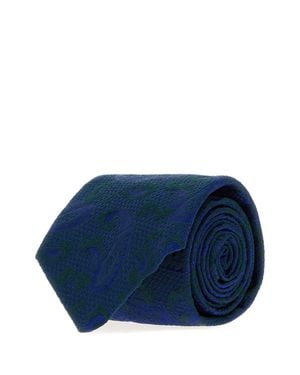 Brioni Crav. Stand. 8X150 Silk Paisley Jacquard - Blue