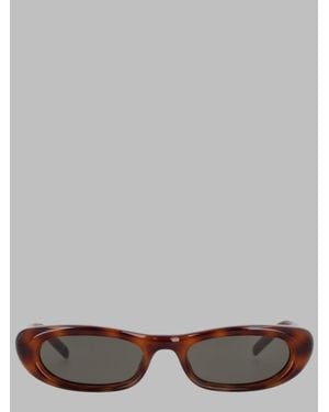 Saint Laurent Oval Acetate Sunglasses - Multicolor