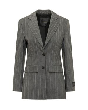 Pinko Gilia Wool Blazer Jacket - Gray