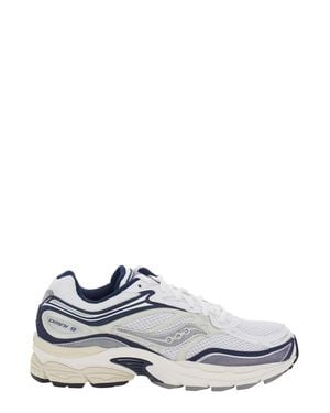 Saucony Omni 9 Elevate Tech Fabric Sneakers With Front Lacing - White