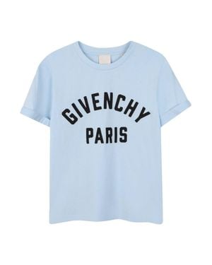 Givenchy T-Shirts Con Stampa Logo - Blue