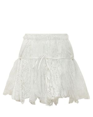 JW Anderson J. W. Anderson Chic Mini Skirt With Elegant Belt - White
