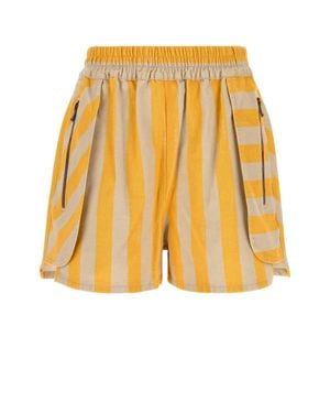 Fendi Embroidered Mini Shorts - Yellow