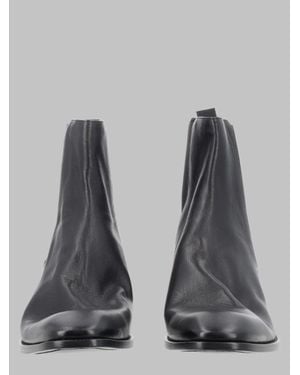 Saint Laurent Chelsea Boots With 3 Cm Heel - Gray
